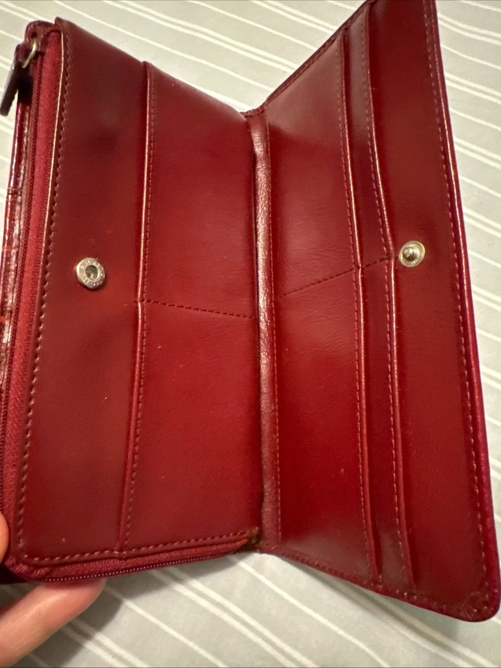 Franco Sarto Womens Leather Large Pockets,ID,Cards Holder, Coin Studded